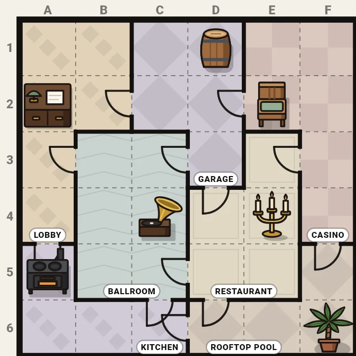 The floor plan of the case